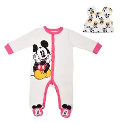 Disney Boy's Mickey Mouse Footed Baby Coverall Jumpsuit And Hat With 3D Ears For Infant -Family Style Shop GUEST 93960af7 7879 4d81 baed 10502c71cae8