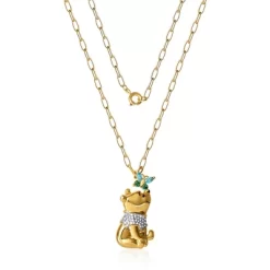 Disney Winnie The Pooh Gold-Plated Butterfly And Pooh Pendant With Paper Clip Chain, 18'' -Family Style Shop GUEST 94b05d4a 3c6c 4930 85cf e23ada83814d