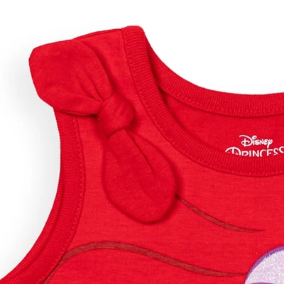 Disney Princess Princess Moana Rapunzel Jasmine Belle Girls Tank Top And French Terry Shorts Little Kid To Big Kid 7 Disney Princess Princess Moana Rapunzel Jasmine Belle Girls Tank Top And French Terry Shorts Little Kid To Big Kid - Image 5