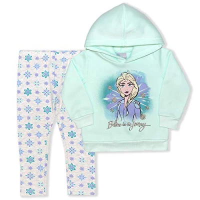 Disney Frozen Girl's 2-Pack Believe In The Journey Elsa Pullover Hoodie And Snowflake Legging Pant For Kids 5 Disney Frozen Girl's 2-Pack Believe In The Journey Elsa Pullover Hoodie And Snowflake Legging Pant For Kids - Image 3