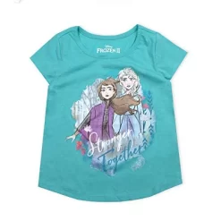 Disney Girl's 3-Pack Anna And Elsa Fearless Short Sleeve A-Line Frozen II Tee Shirts For Kids -Family Style Shop GUEST 99e42c38 0c6e 4d3e 9c69 4e4fa5b804e7