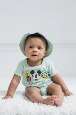 Disney Mickey Mouse Goofy Donald Duck Pluto Baby Romper And Hat Newborn To Infant -Family Style Shop GUEST 9c840a04 1733 4ffc bc54 92f940bafd18