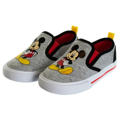 Mickey Mouse Kids Casual No Lace Shoes - Low Top Canvas Slip-on Tennis Boys Sneakers - Disney Character Sneaker Shoe (Size 5-12 Toddler - Little Kid) 3 Mickey Mouse Kids Casual No Lace Shoes - Low Top Canvas Slip-on Tennis Boys Sneakers - Disney Character Sneaker Shoe (Size 5-12 Toddler - Little Kid)