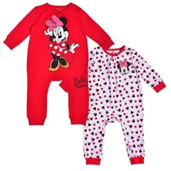 Disney Baby Girl's 2-Pack Minnie Mouse Footless Coverall Jumpsuit Babywear Set For Infant -Family Style Shop GUEST 9e2f4951 59ea 403d b47e 18780deff75b