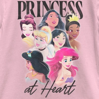 Girl's Disney Princess At Heart T-Shirt 3 Girl's Disney Princess At Heart T-Shirt