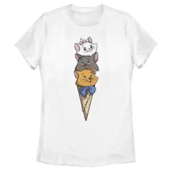 Disney Women's Aristocats Triple Scoop Kittens T-Shirt -Family Style Shop GUEST a378e91c 59d0 463c 85e7 7553c1d752bb