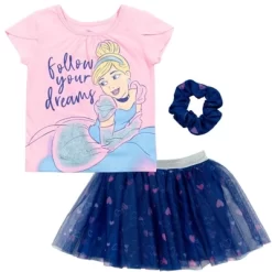 Disney Princess Disney Moana Princess Frozen Rapunzel Jasmine Belle Girls T-Shirt Tulle Skirt And Scrunchie 3 Piece Outfit Set Little Kid To Big Kid -Family Style Shop GUEST a39f93df 8cf7 4c3c a5f9 e96939ac42ab