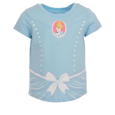 Disney Princess Moana Jasmine Belle Girls 5 Pack T-Shirts Little Kid To Big 5 Disney Princess Moana Jasmine Belle Girls 5 Pack T-Shirts Little Kid To Big - Image 3