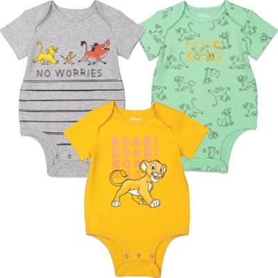 Disney The Lion King 3 Pack Short Sleeve Bodysuits 15 Disney The Lion King 3 Pack Short Sleeve Bodysuits - Image 13