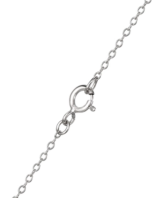 Disney Womens Mickey Mouse Sterling Silver Cubic Zirconia Necklace, 18" 5 Disney Womens Mickey Mouse Sterling Silver Cubic Zirconia Necklace, 18" - Image 3