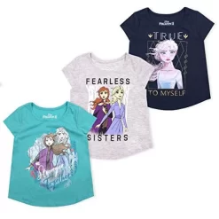Disney Girl's 3-Pack Anna And Elsa Fearless Short Sleeve A-Line Frozen II Tee Shirts For Toddler 11 Disney Girl's 3-Pack Anna And Elsa Fearless Short Sleeve A-Line Frozen II Tee Shirts For Toddler -Family Style Shop GUEST ab7906d6 7296 496d a106 519b8d597389