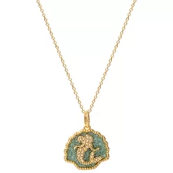 Disney Princess Little Mermaid Crystal Seashell Yellow Gold Plated Pendant Necklace, 18" -Family Style Shop GUEST ad4f58e5 52bf 49f5 9937 4584a802e8bf