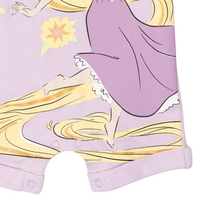 Disney Princess Rapunzel Ariel Belle Jasmine Aurora Baby Girls Snap Romper And Headband Newborn To Toddler 8 Disney Princess Rapunzel Ariel Belle Jasmine Aurora Baby Girls Snap Romper And Headband Newborn To Toddler - Image 6