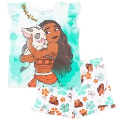 Disney Frozen Moana Princess Rapunzel Snow White Raya And The Last Dragon Girls Peplum T-Shirt And French TerryShorts Outfit Set Toddler -Family Style Shop GUEST ae1a527f 6e48 4ce8 9bcd 74872bbb48dc