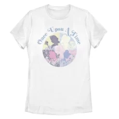 Women's Disney Princesses Once Upon A Time Profile T-Shirt -Family Style Shop GUEST b04d6016 60df 4f95 ac43 d21dde902d62