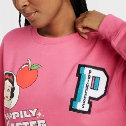 Women's Disney 100 Princess Graphic Sweatshirt - Pink -Family Style Shop GUEST b0a27ed6 c414 44ba 93d3 97d5cce45454