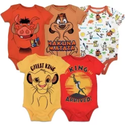 Disney Mickey Mouse Lion King Winnie The Pooh Pixar Toy Story Finding Nemo Baby 5 Pack Bodysuits Newborn To Infant -Family Style Shop GUEST b2152398 5f27 4d56 8231 6c221ae961ac