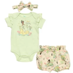 Disney Princess The Little Mermaid Ariel Belle Tiana Baby Girls Bodysuit Shorts And Headband 3 Piece Outfit Set Newborn To Infant -Family Style Shop GUEST b436aa60 b244 47ba b7f9 49dc8d478a6a