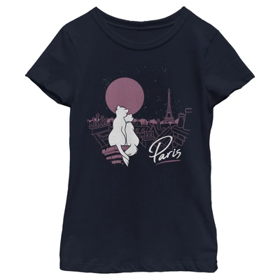Disney Girl's Aristocats Duchess And Thomas Love In Paris T-Shirt 5 Disney Girl's Aristocats Duchess And Thomas Love In Paris T-Shirt - Image 3