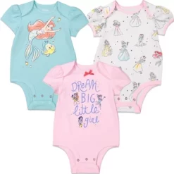 Disney Princess Ariel Cinderella Belle 3 Pack Short Sleeve Bodysuits -Family Style Shop GUEST b64f857d fd50 4f14 97f2 e55c33a0693a