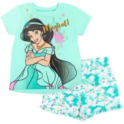 Disney Frozen Moana Princess Rapunzel Snow White Raya And The Last Dragon Girls Peplum T-Shirt And French TerryShorts Outfit Set Toddler -Family Style Shop GUEST b6f55749 46ed 49c3 a4a7 86441c3c500c