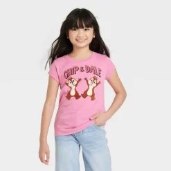 Girls' Disney Chip & Dale Short Sleeve Graphic T-Shirt - Pink -Family Style Shop GUEST b7ed4131 7e8f 4699 9ec1 6df729e61440