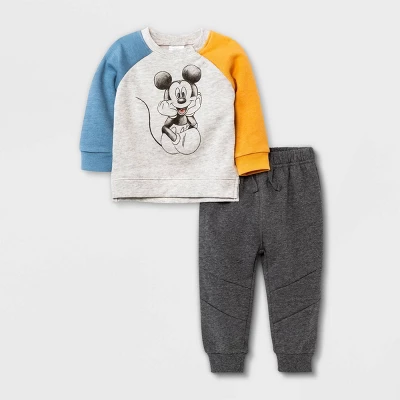 Baby Boys' Disney Mickey Mouse & Friends Top And Bottom Set - Gray 7 Baby Boys' Disney Mickey Mouse & Friends Top And Bottom Set - Gray - Image 5