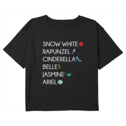 Girl's Disney Princess Icons Crop T-Shirt -Family Style Shop GUEST babe2622 314d 4ab6 ba91 3777055bf9f8