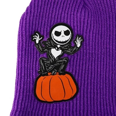 Disney Nightmare Before Christmas Jack Skellington Pumpkin King Purple Cuff Beanie 3 Disney Nightmare Before Christmas Jack Skellington Pumpkin King Purple Cuff Beanie