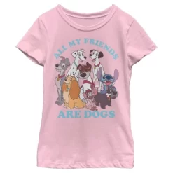Girl's Disney All My Friends Are Dogs T-Shirt -Family Style Shop GUEST bc10d0aa 3b9d 4d0a bd48 4681feafac90