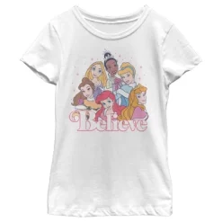 Girl's Disney Princess Believe Sparkle Collage T-Shirt -Family Style Shop GUEST bca710eb ae21 43a9 9438 79baece9e7bf