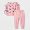 Disney Baby Girls' 2pc Minnie Mouse Long Sleeve Fleece Pullover And Jogger Set - Pink -Family Style Shop GUEST bd1ab17f 3d9d 404f b32b 23f3199abf33