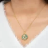 Disney Princess Little Mermaid Crystal Seashell Yellow Gold Plated Pendant Necklace, 18" -Family Style Shop GUEST bda2058c 5274 4094 af4f 2ba9952855de