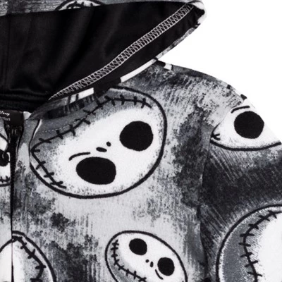 Disney Nightmare Before Christmas Jack Skellington Fleece Zip Up Hoodie Little Kid To Big Kid 5 Disney Nightmare Before Christmas Jack Skellington Fleece Zip Up Hoodie Little Kid To Big Kid - Image 3
