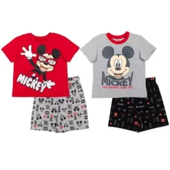Disney Mickey Mouse Toddler Boys French Terry 4 Piece Mix N' Match T-Shirt Shorts Set -Family Style Shop GUEST c047400f 72b6 4c4c bb57 0f8974d017ea