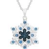 Disney Womens Frozen II Silver Plated Frozen Necklace With Blue Crystal And Glitter Snowflake Pendant Jewelry -Family Style Shop GUEST c2b30f05 f964 4509 9c69 12570f805ffa