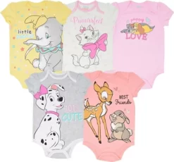 Disney Classics 101 Dalmatians Bambi Dumbo 5 Pack Short Sleeve Bodysuits -Family Style Shop GUEST c30bae40 83c7 4798 9d1d c223e73fff04