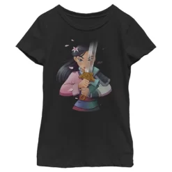 Disney Girl's Mulan Anime Reflection T-Shirt -Family Style Shop GUEST c3ede21f 6b64 400f 82f7 ee6922cb8a5a