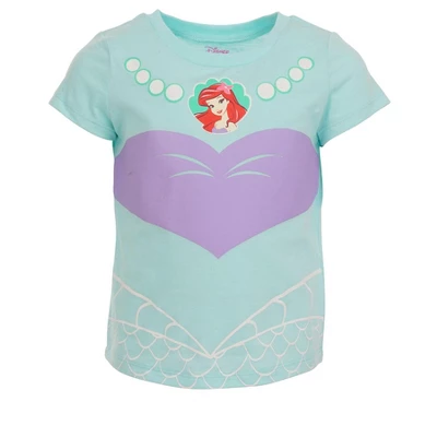 Disney Princess Moana Jasmine Belle Girls 5 Pack T-Shirts Little Kid To Big 6 Disney Princess Moana Jasmine Belle Girls 5 Pack T-Shirts Little Kid To Big - Image 4