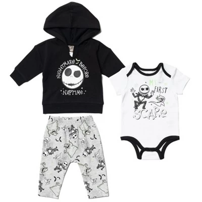 Disney Nightmare Before Christmas Oogie Boogie Fleece Pullover Hoodie Bodysuit & Pants 3 Pcs Outfit Set Newborn To Infant 11 Disney Nightmare Before Christmas Oogie Boogie Fleece Pullover Hoodie Bodysuit & Pants 3 Pcs Outfit Set Newborn To Infant - Image 9