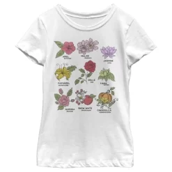 Girl's Disney Princess Floral Chart T-Shirt -Family Style Shop GUEST c5eb6100 1dc7 4036 9519 de3b2f9a73f2