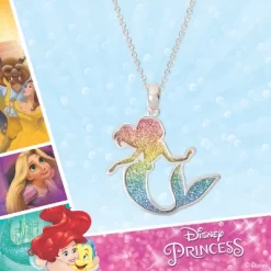 Disney Princess Ariel Silver Plated Rainbow Glitter Pendant Necklace, 18'' -Family Style Shop GUEST c6ecff42 c450 4dec ab46 befe4569c3dd