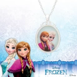 Disney Frozen Sisters Elsa And Anna Silver Plated Pendant Necklace, 18" -Family Style Shop GUEST c77ec9dc 8a98 4300 b1f4 fc7754e1fde5