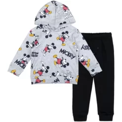 Disney Mickey Mouse Christmas Fleece Pullover Hoodie And Pants Outfit Set Infant To Little Kid -Family Style Shop GUEST c784d5d3 2655 4de7 ba83 1885bea0e6f7