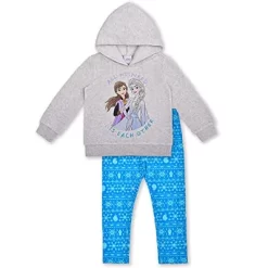 Disney Girl's Frozen Elsa And Anna 2 Piece Coordinates, Pullover Hoodie And Leggings Bundle Set For Kids -Family Style Shop GUEST c848de96 711c 4a90 858e fa8219d8896d