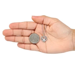 Disney Minnie Mouse Silver And Pink Gold Plated Cubic Zirconia Heart Necklace, 16 + 2'' 8 Disney Minnie Mouse Silver And Pink Gold Plated Cubic Zirconia Heart Necklace, 16 + 2'' -Family Style Shop GUEST c8d58aca 3ea2 4b05 be19 bab8424ef0ae