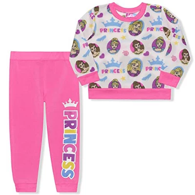 Disney Princess Girl's 2-Pack Graphic Pullover Sweatshirt And Jogger Pants Set For Kids 7 Disney Princess Girl's 2-Pack Graphic Pullover Sweatshirt And Jogger Pants Set For Kids - Image 5