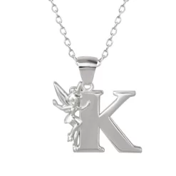 Disney Tinkerbell Initial Silver Pendant Necklace -Family Style Shop GUEST cba173b2 7258 4364 8647 1e563d1dffd5