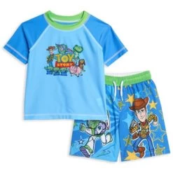 Disney Pixar Toy Story Alien Rex Slinky Dog Woody Baby Pullover Rash Guard And Swim Trunks Outfit Set Infant To Little Kid -Family Style Shop GUEST cba42161 b0cd 4875 ae97 dee16b3ceb77