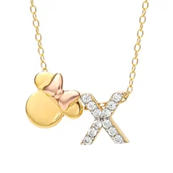 Disney Minnie Mouse Sterling Silver Gold Plated Cubic Zirconia Initial Pendant Necklace, 18" 27 Disney Minnie Mouse Sterling Silver Gold Plated Cubic Zirconia Initial Pendant Necklace, 18" -Family Style Shop GUEST cc168f1d ca1c 4a64 8569 e8742c7b5006